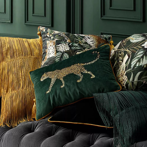Lorraine - Leopard Velvet cushion case
