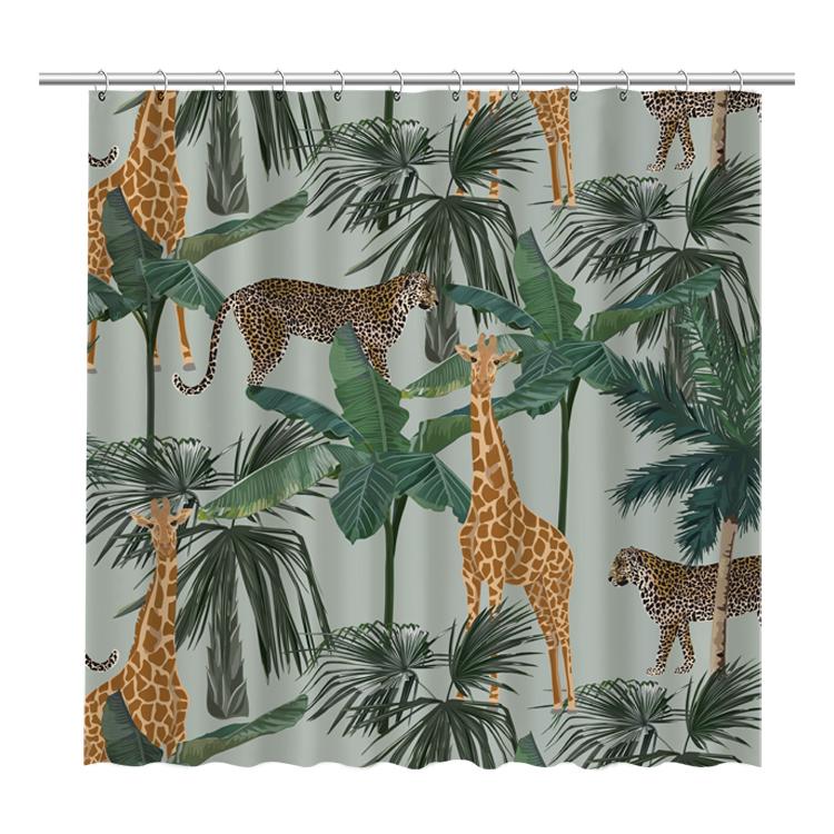 Giraffe & Leopard - Shower Curtain
