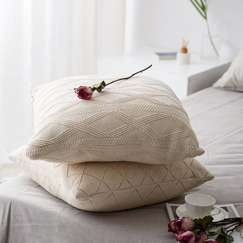Harper Fine Knitted Cushion Case Set (Set Of 4) 4 Designs / 50*50Cm Cover
